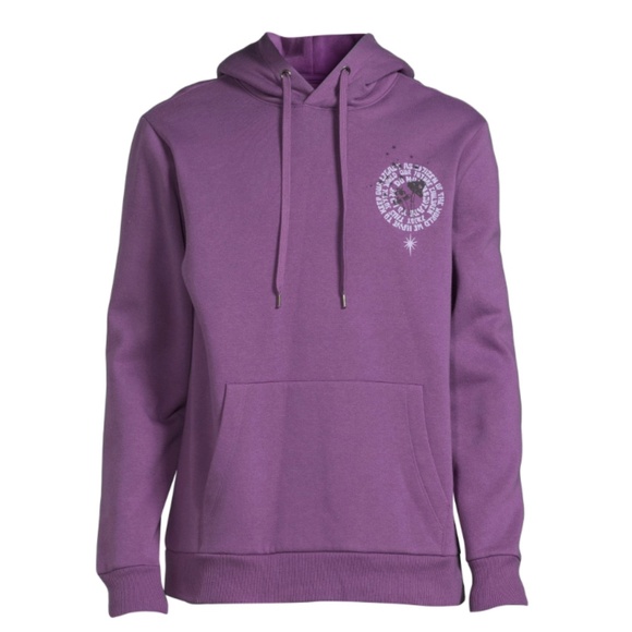 Skull Moon Purple Graphic Hoodie Sweatshirt by No Boundaries - Mens Large 42/44 - Picture 1 of 13